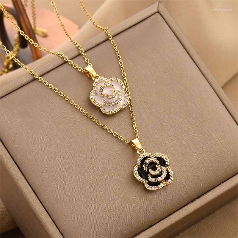 Pendant Necklaces Shiny Flower Necklace For Women Trendy Camellia Rhinestone Design Alloy Chain Jewelry Gifts 2022
Pendant Necklaces Shiny Flower Necklace For Women Trendy Camellia Rhinestone Design Alloy Chain Jewelry Gifts 2022