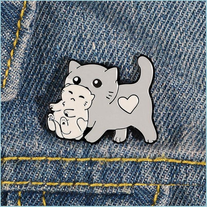Pins Brooches Cartoon Cat Mother Carrying Baby Enamel Pins Cute Brooches For Love Heart Animal Pin Jewelry Gift Kid Accesso Dhgarden Dhhld
Pins Brooches Cartoon Cat Mother Carrying Baby Enamel Pins Cute Brooches For Love Heart Animal Pin Jewelry Gift Kid Accesso Dhgarden Dhhld