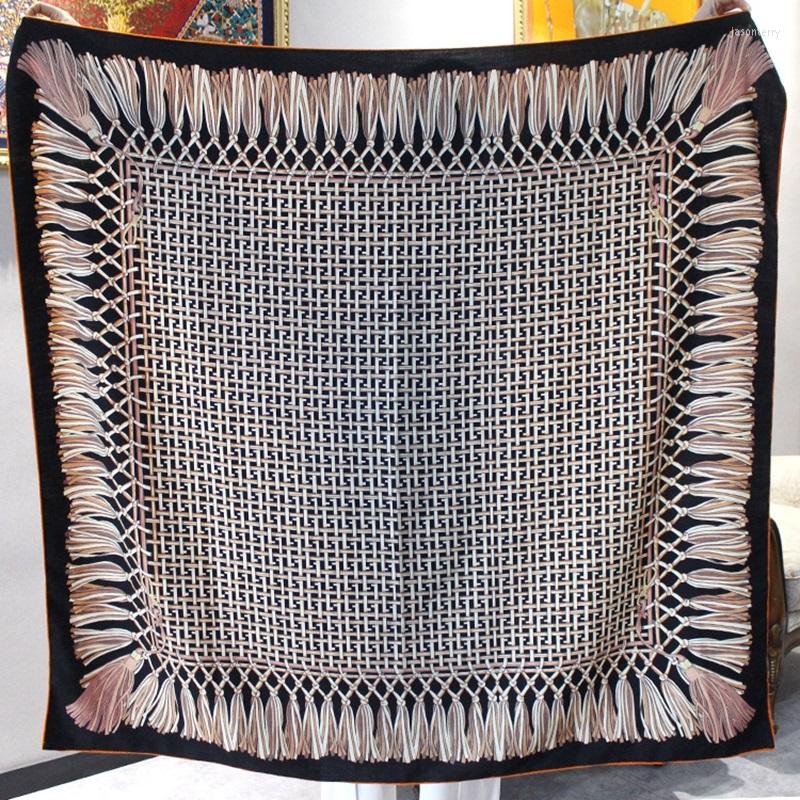Scarves Weave Pattern Women Winter Wool Scarf Wraps Foulard Double Side Printing Large Square Blanket Cape Poncho Encharp
Scarves Weave Pattern Women Winter Wool Scarf Wraps Foulard Double Side Printing Large Square Blanket Cape Poncho Encharp