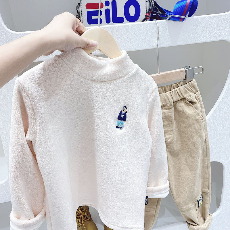 Baby Kids Pullover Autumn Winter Warm Long Sleeve T-shirt Children All-match Bottoming Shirt Boys Girls Fashion Fleece Thicken Tops, Navy blue
Baby Kids Pullover Autumn Winter Warm Long Sleeve T-shirt Children All-match Bottoming Shirt Boys Girls Fashion Fleece Thicken Tops, Navy blue