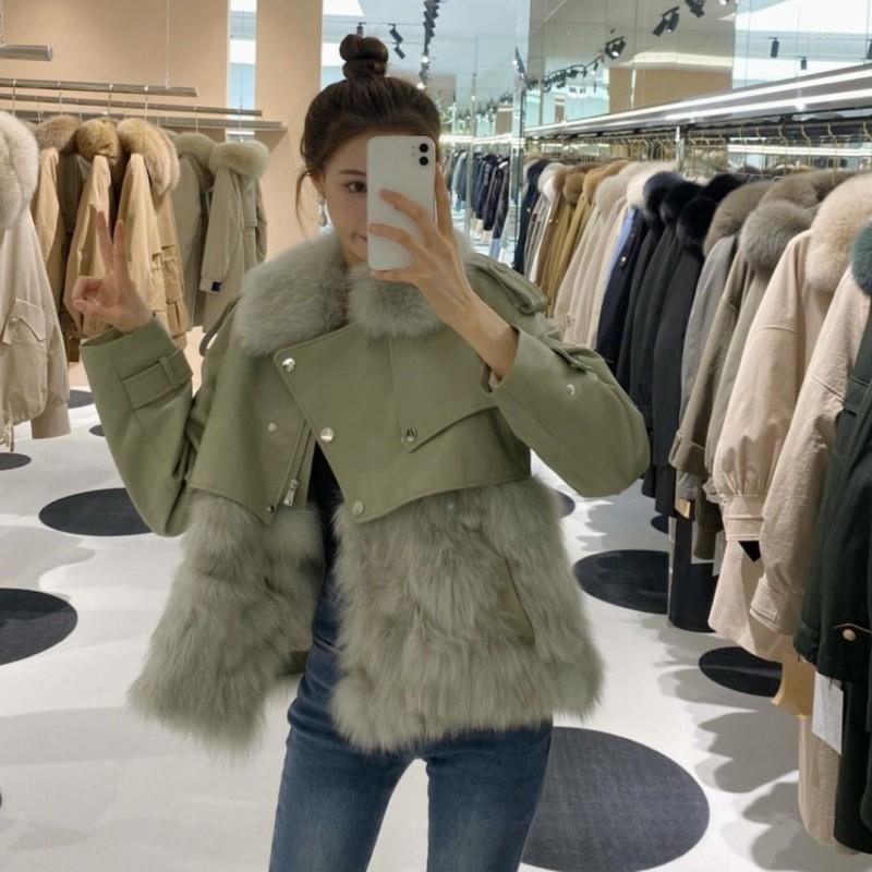 Women's Fur 2022 Winter Women's Warm Thick Coat Luxury Lady Graceful Faux Jacket Korean Fashion PU Leather Patchwork Outerwear Female, Green
Women's Fur 2022 Winter Women's Warm Thick Coat Luxury Lady Graceful Faux Jacket Korean Fashion PU Leather Patchwork Outerwear Female, Green