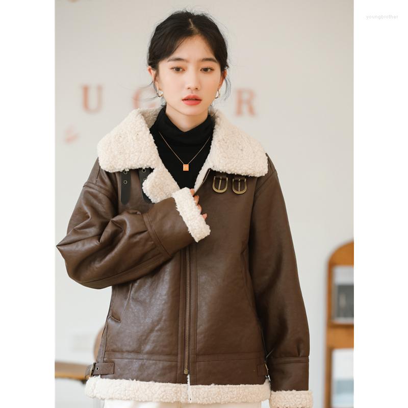 Women's Down Women Brown Jacket Coat Fleece Thicken Lambswool Lapel Fashion Zipper Windproof Warm Leisure Retro Winter Outerwear Tops, Black
Women's Down Women Brown Jacket Coat Fleece Thicken Lambswool Lapel Fashion Zipper Windproof Warm Leisure Retro Winter Outerwear Tops, Black