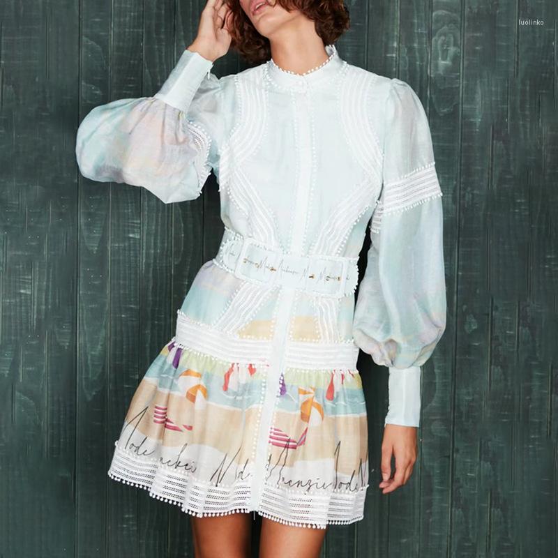 Casual Dresses 2022 Summer Fashion Lace Stand Collar Long Sleeve Irregular Print Dress Trend Design Short Skirt, Sky blue
Casual Dresses 2022 Summer Fashion Lace Stand Collar Long Sleeve Irregular Print Dress Trend Design Short Skirt, Sky blue