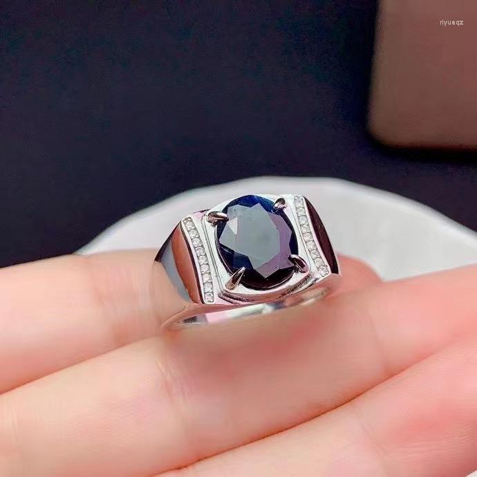 Cluster Rings Sapphire Man Ring 925 Sterling Silver Wholesales Fine Jewelry Natural And Real
Cluster Rings Sapphire Man Ring 925 Sterling Silver Wholesales Fine Jewelry Natural And Real