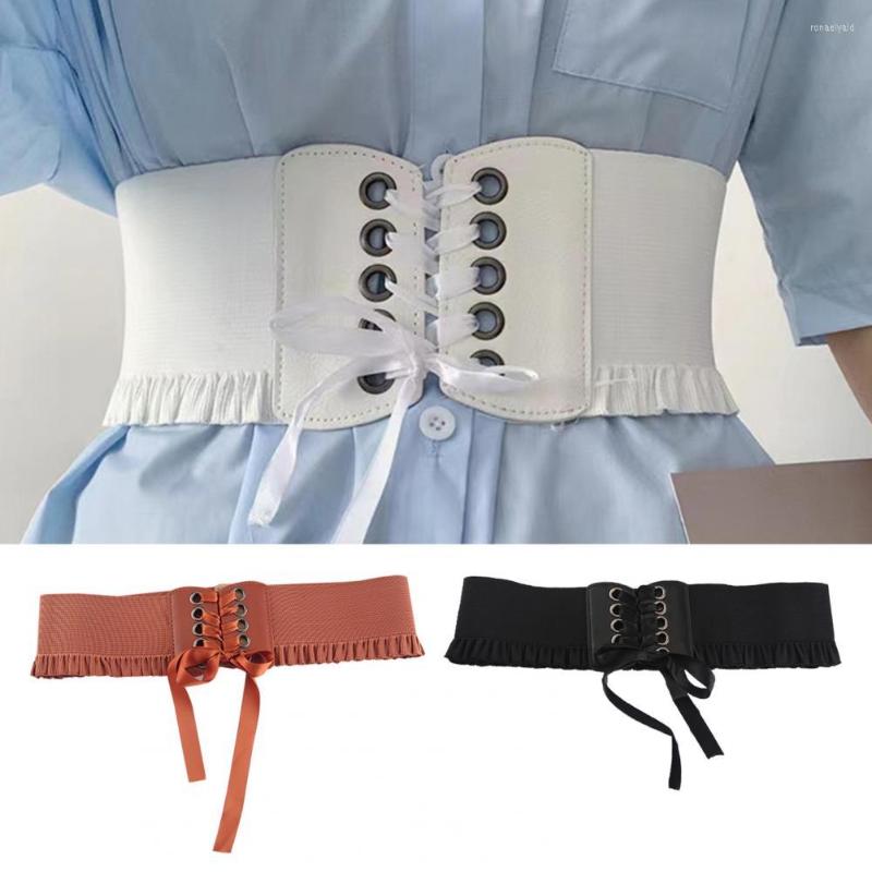 Belts Women Belt Elegant Wide Corset Adjustable Bandage Shirt, White 
Belts Women Belt Elegant Wide Corset Adjustable Bandage Shirt, White
