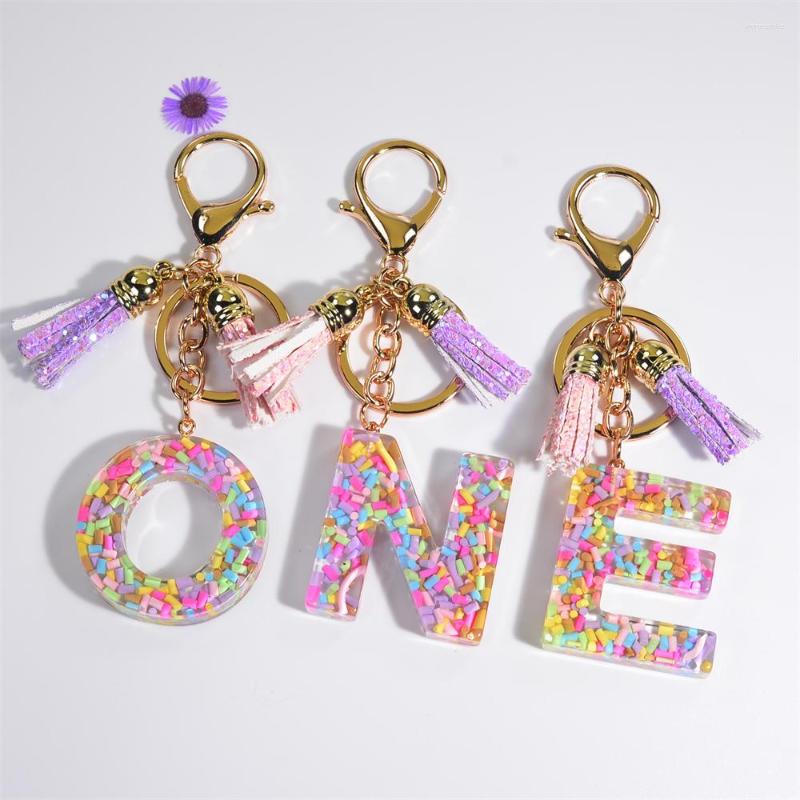 Keychains Rainbow Soft Clay Filled Acrylic Letter Keychain Crystal 26 Initials Tassel Pendant With Keyring For Women Wallet Bag Decoration
Keychains Rainbow Soft Clay Filled Acrylic Letter Keychain Crystal 26 Initials Tassel Pendant With Keyring For Women Wallet Bag Decoration