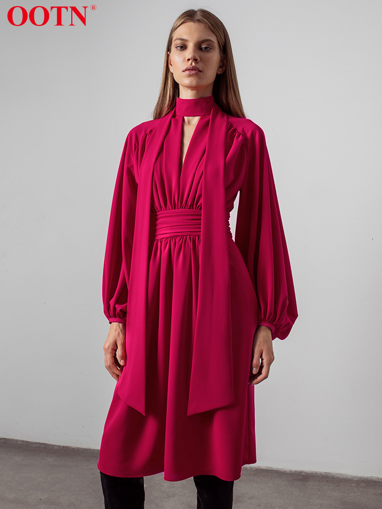 Casual Dresses OOTN Christmas Low Cut Party Bow Collar Lace Up Hollow Out Pleated Chiffon Lantern Sleeve A Line Autumn Midi 221125, Red
Casual Dresses OOTN Christmas Low Cut Party Bow Collar Lace Up Hollow Out Pleated Chiffon Lantern Sleeve A Line Autumn Midi 221125, Red