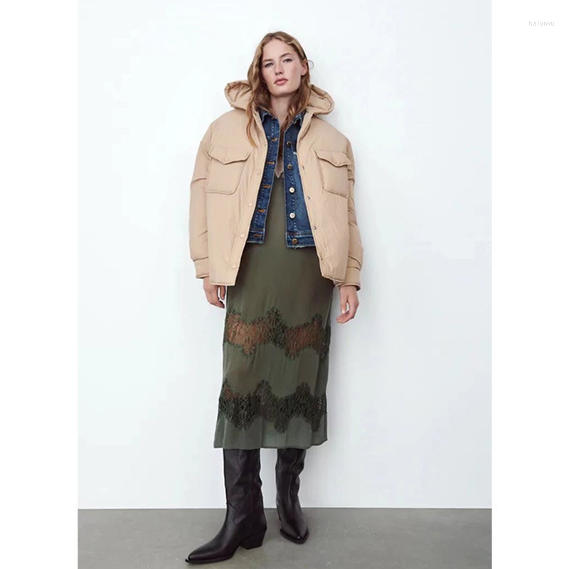 Women's Down Khaki Jacket Coat Hooded Fashion Single-breasted Windproof Warm Thicken Casual Puffer Padded Outwear Tops Women Winter
Women's Down Khaki Jacket Coat Hooded Fashion Single-breasted Windproof Warm Thicken Casual Puffer Padded Outwear Tops Women Winter