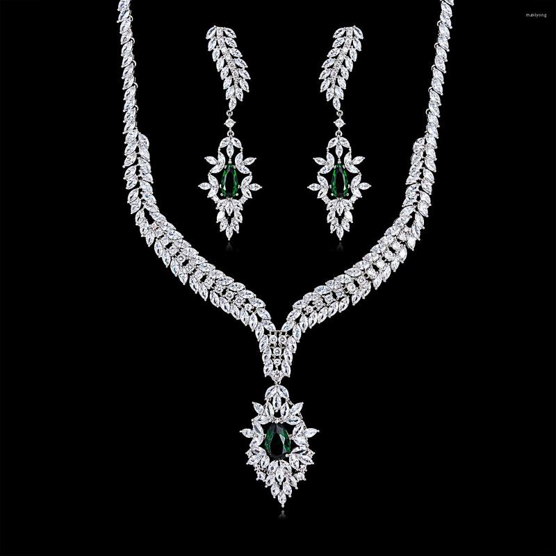 Necklace Earrings Set Luxurious Crystal CZ Cubic Zirconia Bridal Wedding Flower Earring For Women Prom Accessories CN10202, Picture shown
Necklace Earrings Set Luxurious Crystal CZ Cubic Zirconia Bridal Wedding Flower Earring For Women Prom Accessories CN10202, Picture shown