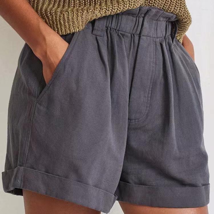 Women's Shorts Women Cotton Linen Rolled 2022 Summer Simple Elastic Waist Loose Female Straight, Grey
Women's Shorts Women Cotton Linen Rolled 2022 Summer Simple Elastic Waist Loose Female Straight, Grey