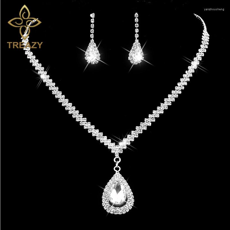 Necklace Earrings Set TREAZY Diamante Crystal Rhinestone Bridal Silver Color Waterdrop Wedding Accessories, Picture shown
Necklace Earrings Set TREAZY Diamante Crystal Rhinestone Bridal Silver Color Waterdrop Wedding Accessories, Picture shown
