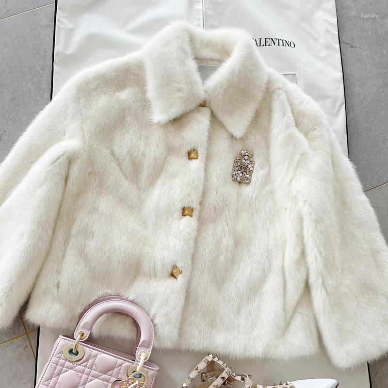 Women' Fur 2022 Fashion Elegant Lady Jackets Single-breasted Turn-down Collar Short Faux Mink Coat Long Sleeve White Coats
Women' Fur 2022 Fashion Elegant Lady Jackets Single-breasted Turn-down Collar Short Faux Mink Coat Long Sleeve White Coats