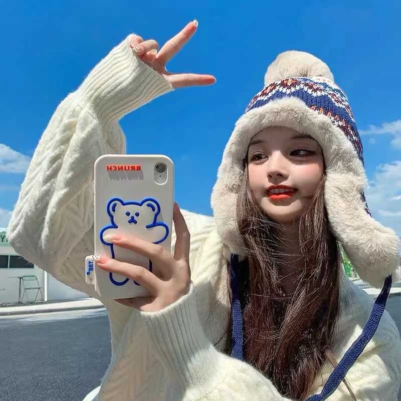 Cloches Small hat showing face children's autumn and winter Lei Feng hat Korean version fashion versatile Plush ear protection hat warm knitted wool, Red
Cloches Small hat showing face children's autumn and winter Lei Feng hat Korean version fashion versatile Plush ear protection hat warm knitted wool, Red