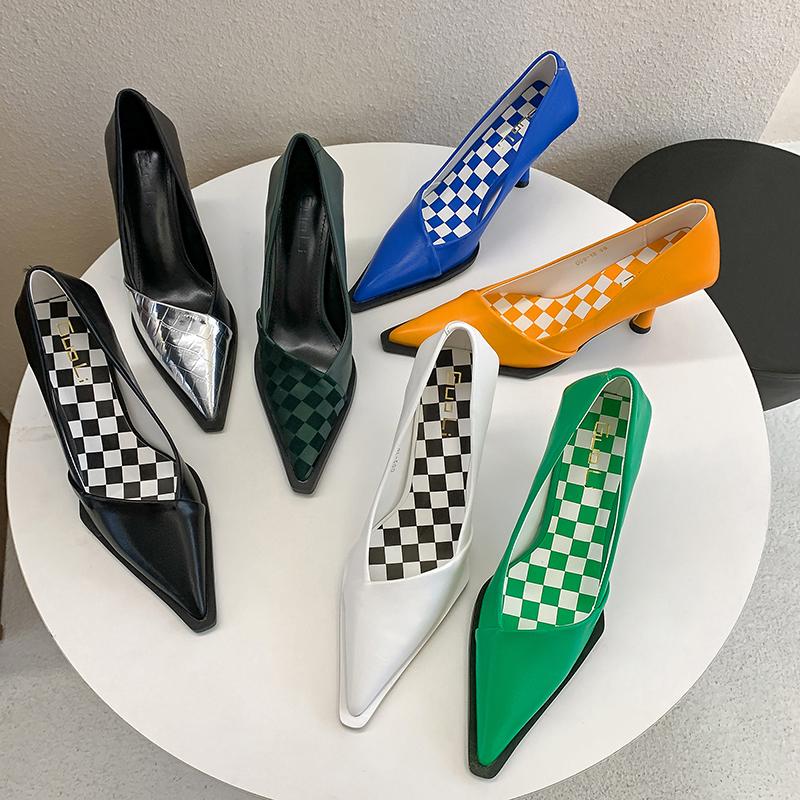Dress Shoes Women Pumps Pointed Toe Shallow Slip On Mules Thin High Heels Candy Color Autumn Spring Party 35-39, Black
Dress Shoes Women Pumps Pointed Toe Shallow Slip On Mules Thin High Heels Candy Color Autumn Spring Party 35-39, Black