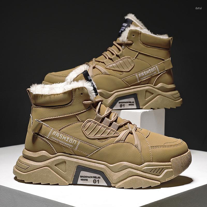 Boots Topvivi Men Winter High-top Shoes Chunky Sneakers Male Good Quality Snow Furry Warmth Trend, Khaki 
Boots Topvivi Men Winter High-top Shoes Chunky Sneakers Male Good Quality Snow Furry Warmth Trend, Khaki