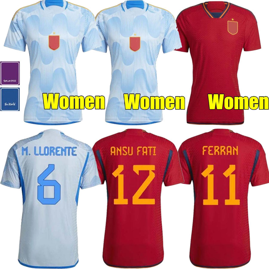 2022 Spain soccer jerseys Espana ANSU FATI ASENSIO MORATA FERRAN KOKE GAVI AZPILICUETA C.SOLER 22 23 WORLD RAMOS CUP football shirts women kit, Grey
2022 Spain soccer jerseys Espana ANSU FATI ASENSIO MORATA FERRAN KOKE GAVI AZPILICUETA C.SOLER 22 23 WORLD RAMOS CUP football shirts women kit, Grey