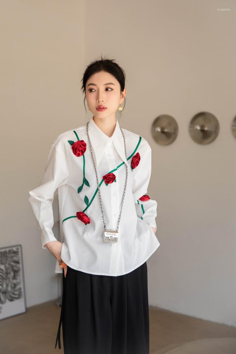 Women' Blouses Women Blouse Rose Shirt Fashion Stand Collar All Match Solid Female Designer Tops Spring 2022 Summer Autumn, White
Women' Blouses Women Blouse Rose Shirt Fashion Stand Collar All Match Solid Female Designer Tops Spring 2022 Summer Autumn, White