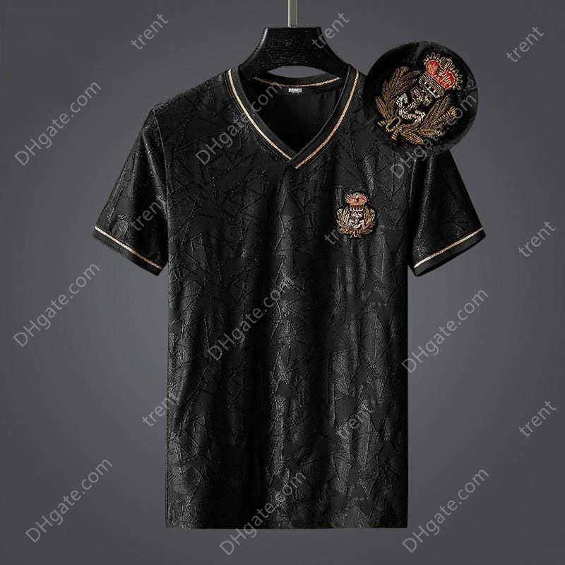 George Clothing European Summer High grade Little Bee Embroidered Short Sleeve T shirt V neck Korean Fashion Casual Loose Large Men's, Black
George Clothing European Summer High grade Little Bee Embroidered Short Sleeve T shirt V neck Korean Fashion Casual Loose Large Men's, Black