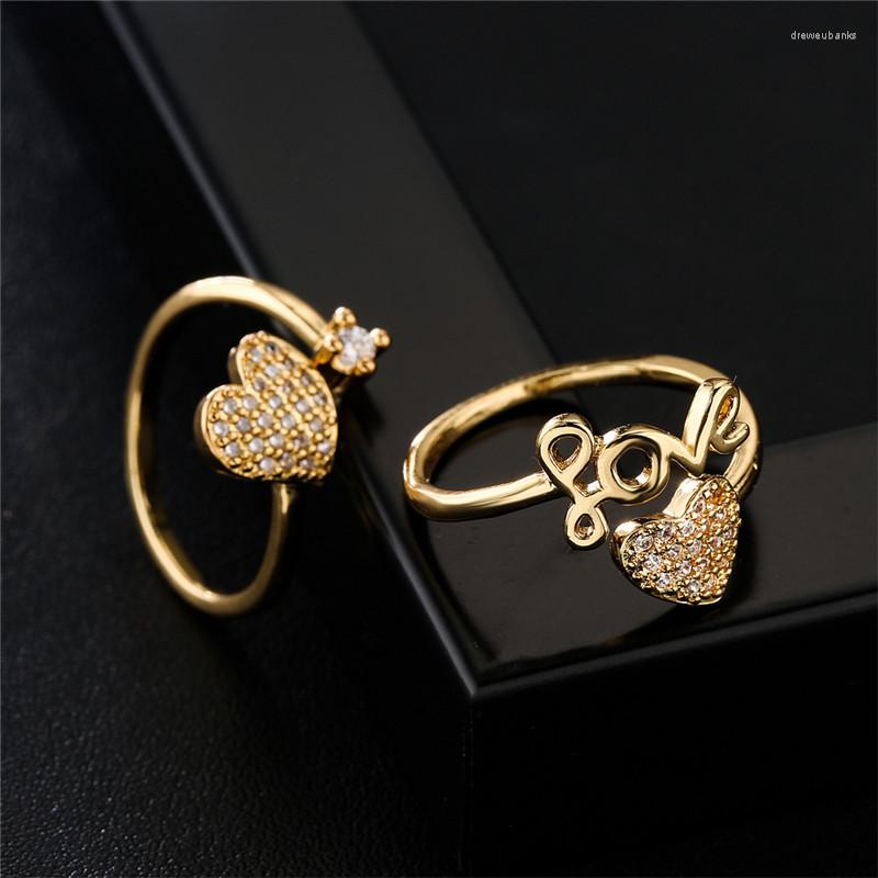 Wedding Rings VAGZEB Romantic Gold Hollow Cubic Zirconia Heart Love For Woman Fashion Korean Jewelry Party Luxury Ring
Wedding Rings VAGZEB Romantic Gold Hollow Cubic Zirconia Heart Love For Woman Fashion Korean Jewelry Party Luxury Ring