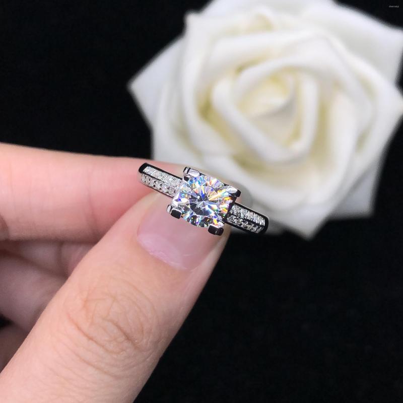 Cluster Rings Splendid 1Ct 6.5mm Test Positive Moissanite Wedding Ring Platinum 950 Engagement Female
Cluster Rings Splendid 1Ct 6.5mm Test Positive Moissanite Wedding Ring Platinum 950 Engagement Female