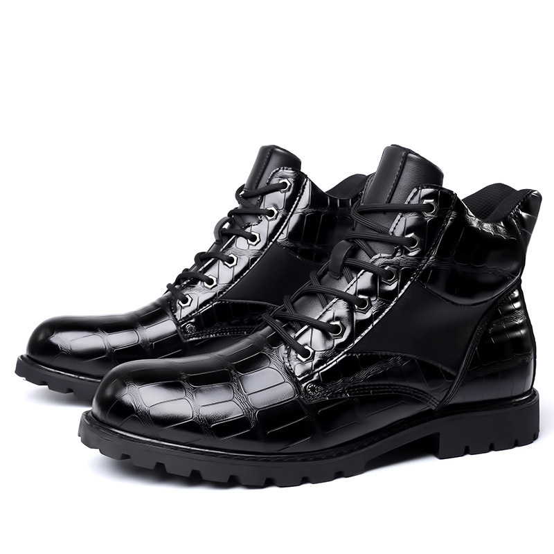 Checked Pattern Mens Martin Boots Imitate Crozzling Round Toe Motorcycle Shoes Casual Botas Vintage Men Short Ankle Outdoors Boot, Black
Checked Pattern Mens Martin Boots Imitate Crozzling Round Toe Motorcycle Shoes Casual Botas Vintage Men Short Ankle Outdoors Boot, Black