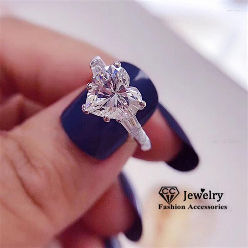 Wedding Rings Romantic Heart For Women White Cubic Zirconia Stone Engagement Accessorirs Drop 744
Wedding Rings Romantic Heart For Women White Cubic Zirconia Stone Engagement Accessorirs Drop 744
