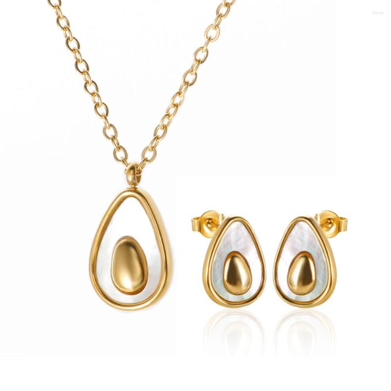 Necklace Earrings Set Avocado Jewelry For Women Cute Fruit Pendant Necklaces Fashion Stud Stainless Steel Golden Collar Choker, Picture shown
Necklace Earrings Set Avocado Jewelry For Women Cute Fruit Pendant Necklaces Fashion Stud Stainless Steel Golden Collar Choker, Picture shown