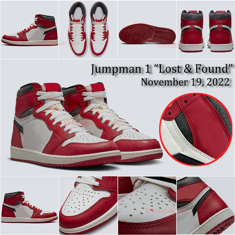 Jumpman 1 Basketball Shoes High OG Lost & Found 1s Lost Found Mens Womens Sneakers Varsity Red Black Sail Muslin Trainers Release Date November 19, 3 4 36-46
Jumpman 1 Basketball Shoes High OG Lost & Found 1s Lost Found Mens Womens Sneakers Varsity Red Black Sail Muslin Trainers Release Date November 19, 3 4 36-46