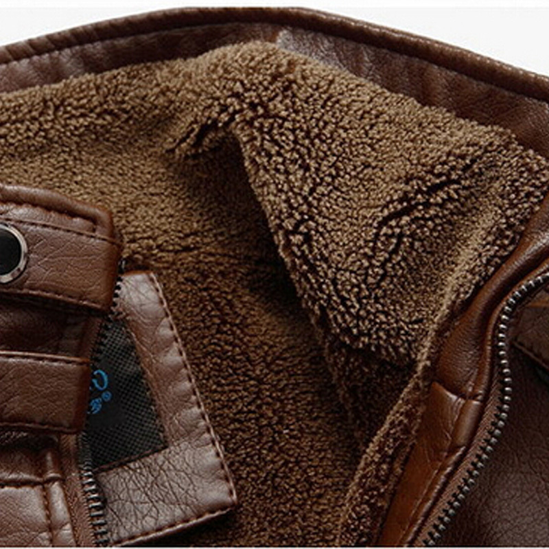Men's Leather Faux DIMUSI Jacket Men Winter Leanther Solid Thick Coat Male Thermal Fleece Casual Stand Collar Clothing 5XL YA512 221124
