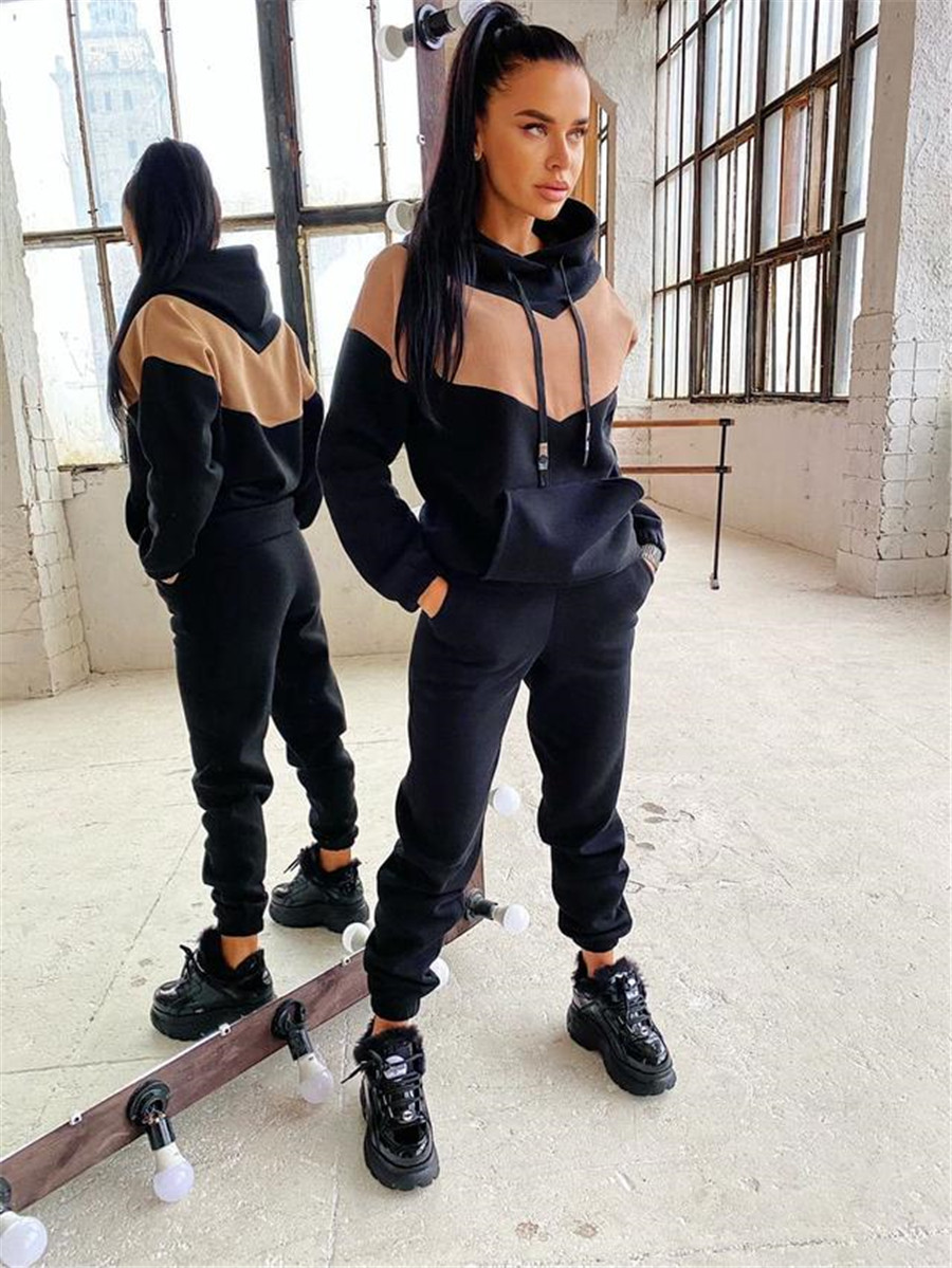 Women Two Piece Pants Set Casual Fleece Tracksuit Women Winter Sets Oversized Splicing Hooded Long Sleeve Hoodie Sport Lady Suit 221125, Green
Women Two Piece Pants Set Casual Fleece Tracksuit Women Winter Sets Oversized Splicing Hooded Long Sleeve Hoodie Sport Lady Suit 221125, Green