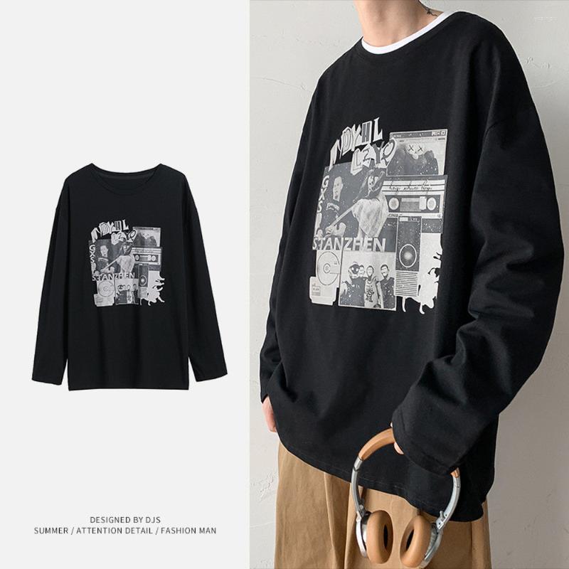 Men's T Shirts Long-sleeved T-shirt Men's Fall 2022 Trend Tape Audio Printed Cotton Pullover Tshirts Casual Loose Youth Bottoming Shirt, Black
Men's T Shirts Long-sleeved T-shirt Men's Fall 2022 Trend Tape Audio Printed Cotton Pullover Tshirts Casual Loose Youth Bottoming Shirt, Black