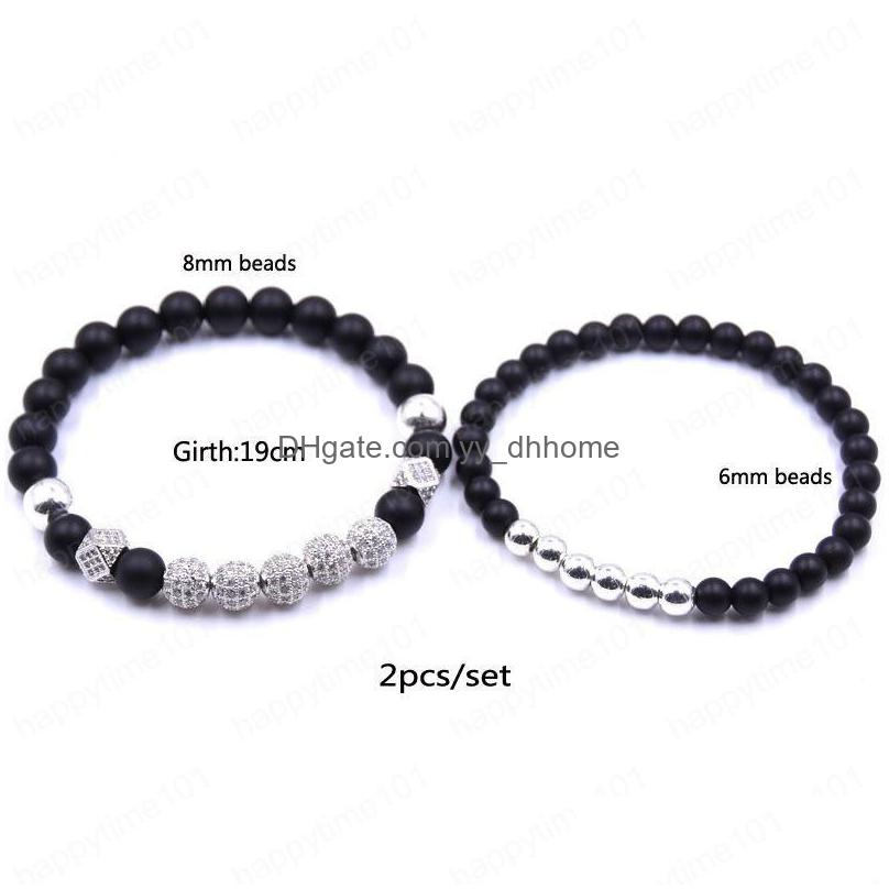Beaded High Quality Luxury Mens And Womens Bead Bracelet Gold/Rose Gold/White/Black Copper Charm With Zircon 2Pcs/Set Drop Delivery Dh62D
Beaded High Quality Luxury Mens And Womens Bead Bracelet Gold/Rose Gold/White/Black Copper Charm With Zircon 2Pcs/Set Drop Delivery Dh62D