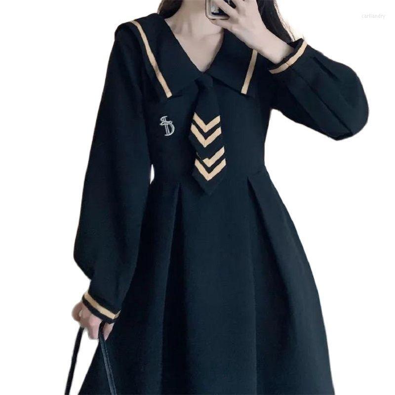 Casual Dresses Fashion Plus Size Dress For 2022 Spring And Autumn Retro Navy Collar Long Sleeve College Style Thin DressCasual, Black
Casual Dresses Fashion Plus Size Dress For 2022 Spring And Autumn Retro Navy Collar Long Sleeve College Style Thin DressCasual, Black