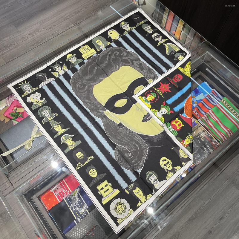 Scarves 90cm Cartoon Figure Silk Scarf Double Sided Hand Rolled Edges Brand Square Shawl Women Hijab Design Bandana Kerchief
Scarves 90cm Cartoon Figure Silk Scarf Double Sided Hand Rolled Edges Brand Square Shawl Women Hijab Design Bandana Kerchief