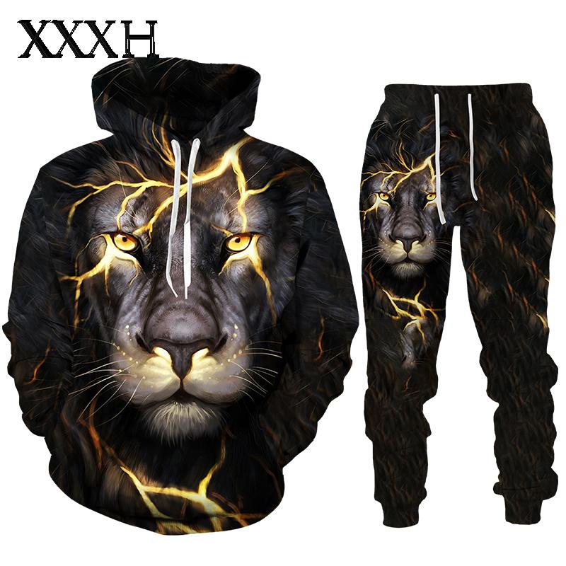 Men' Tracksuits Men' XXXH Autumn Winter 3D The Lion Printed Hooded Fashion Sweater Set Men Sportswear Tracksuit Long Sleeve Clothing, Hoodie
Men' Tracksuits Men' XXXH Autumn Winter 3D The Lion Printed Hooded Fashion Sweater Set Men Sportswear Tracksuit Long Sleeve Clothing, Hoodie