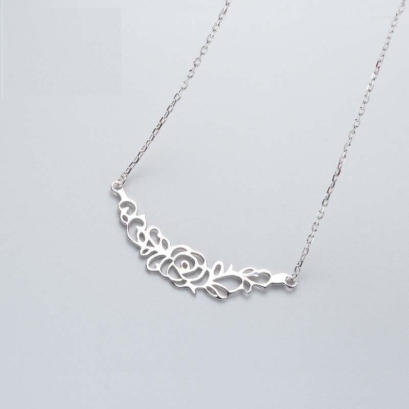 Chains Fashion Rose Flower 925 Sterling Silver Pendants Necklace For Women Rhodium Plated Choker Jewelry Necklaces Girls
Chains Fashion Rose Flower 925 Sterling Silver Pendants Necklace For Women Rhodium Plated Choker Jewelry Necklaces Girls