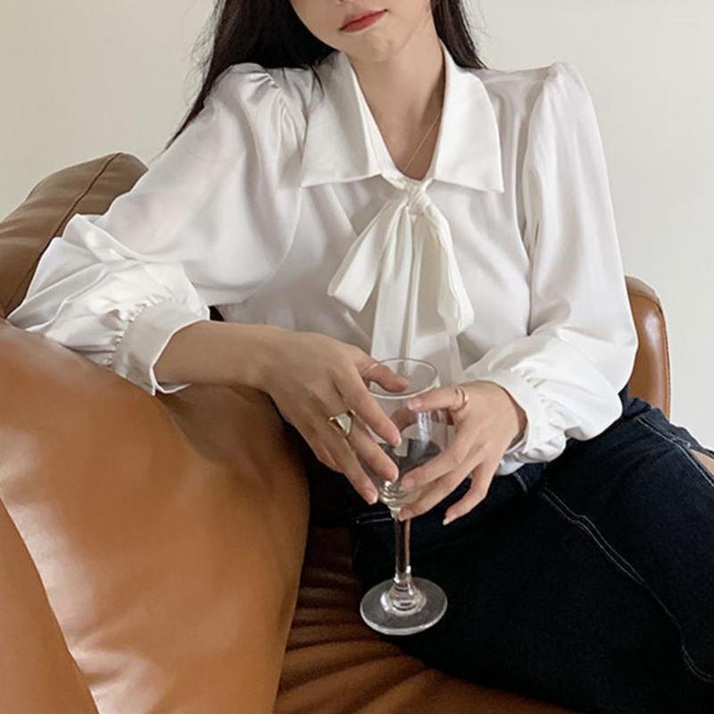 Women' Blouses Women Shirt Tie Bow Lapel Long Sleeves Casual Lantern Sleeve Autumn Blouse Office Female Clothing, White
Women' Blouses Women Shirt Tie Bow Lapel Long Sleeves Casual Lantern Sleeve Autumn Blouse Office Female Clothing, White