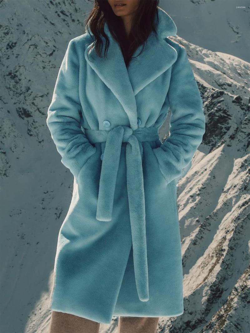 Women' Fur Elegant Luxury Faux Coats 2022 Fall Winter Women Turn-down Collar Buttons Long Sleeve Thick Warm Jackets Coat Belt, Blue
Women' Fur Elegant Luxury Faux Coats 2022 Fall Winter Women Turn-down Collar Buttons Long Sleeve Thick Warm Jackets Coat Belt, Blue