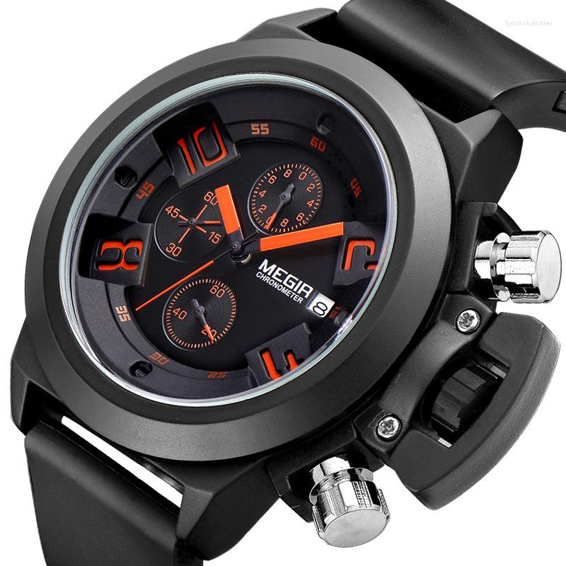 Wristwatches Men's Quartz Watches Silicone Strap Sports Chronograph For Men Wristwatch Clock Waterproof Calendar Watch, White 
Wristwatches Men's Quartz Watches Silicone Strap Sports Chronograph For Men Wristwatch Clock Waterproof Calendar Watch, White