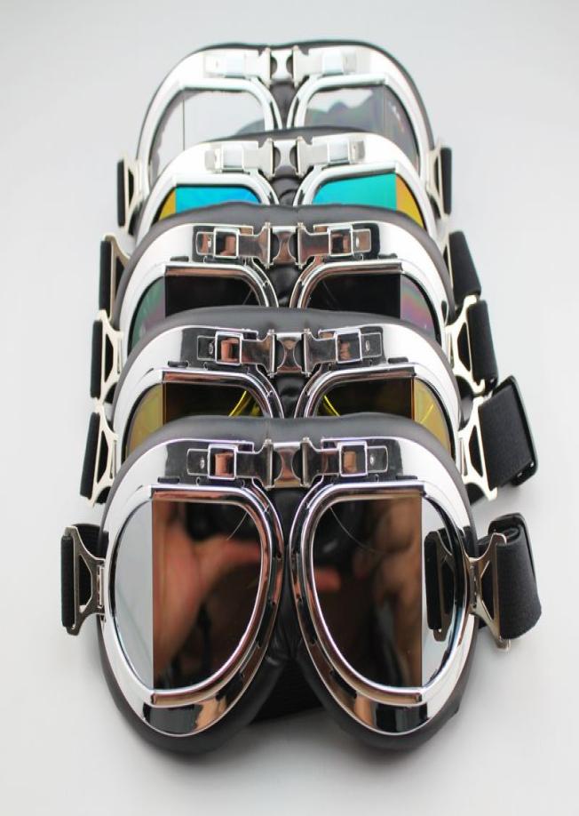 

Aviator Pilot Cruiser Motorcycle Scooter ATV Goggle Eyewear T08H Five Lens Clear Smoke Colorful silver Yellow availble DHL 4941640