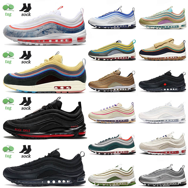 

2023 Classic 97 Sean Wotherspoon 97s Mens Running Shoes Vapores Triple White Airs Black Golf NRG Lucky And Good MSCHF X INRI Jesus Max Men Women Trainer Sneakers, C1 the future 36-40
