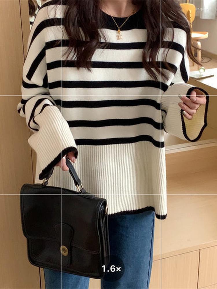 Women' Sweaters QWEEK Stripped Knitted Sweater Women Pullovers Korean Fashion Split Design Tops Long Sleeve Casual Streetwear Female, Pic
Women' Sweaters QWEEK Stripped Knitted Sweater Women Pullovers Korean Fashion Split Design Tops Long Sleeve Casual Streetwear Female, Pic