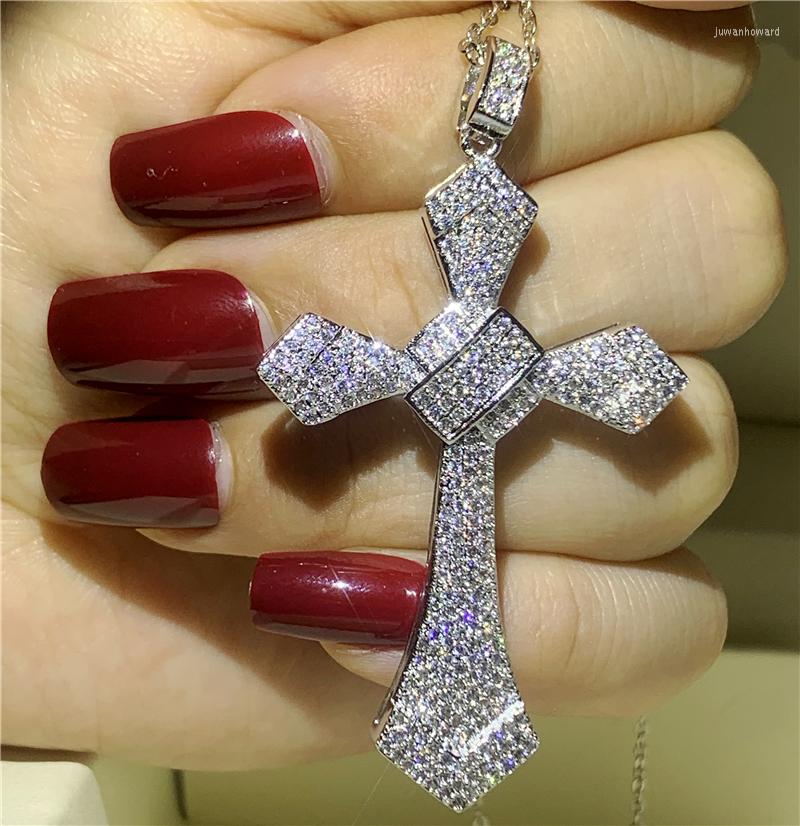 Pendant Necklaces Unique Long Cross Tibetan Silver Necklace Cz Pave For Women Men Party Wedding Jewelry
Pendant Necklaces Unique Long Cross Tibetan Silver Necklace Cz Pave For Women Men Party Wedding Jewelry