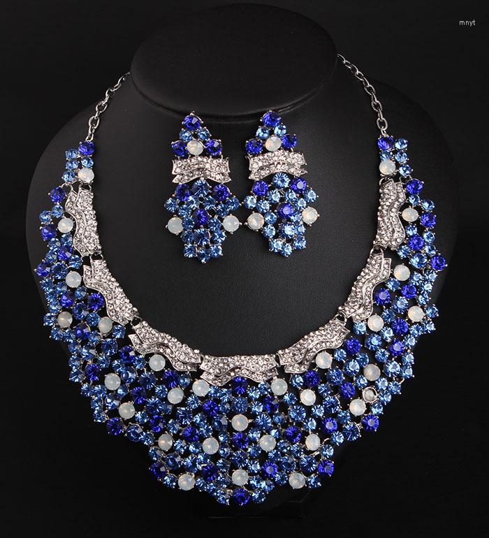 Necklace Earrings Set XL15260 High Quality Fashion Luxury Blue Rhinestones Women Wedding Jewelry, Picture shown
Necklace Earrings Set XL15260 High Quality Fashion Luxury Blue Rhinestones Women Wedding Jewelry, Picture shown