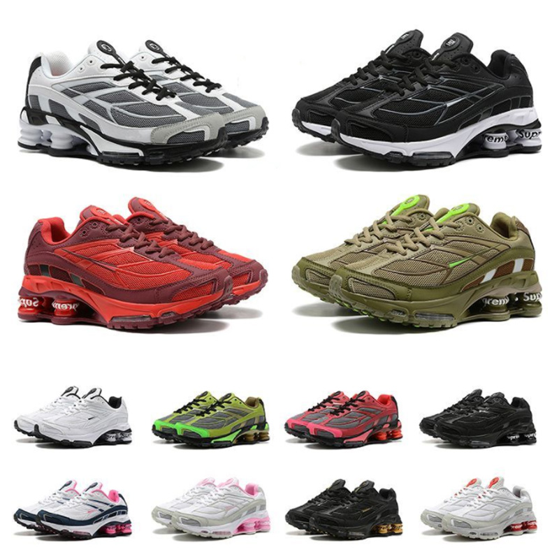 Mens Shox Running Shoes Women TL Designer Sneakers Triple Black White Speed Red Medium Olive Copper Grey Rose Pink Designer Athletic Trainers 36-45
Mens Shox Running Shoes Women TL Designer Sneakers Triple Black White Speed Red Medium Olive Copper Grey Rose Pink Designer Athletic Trainers 36-45