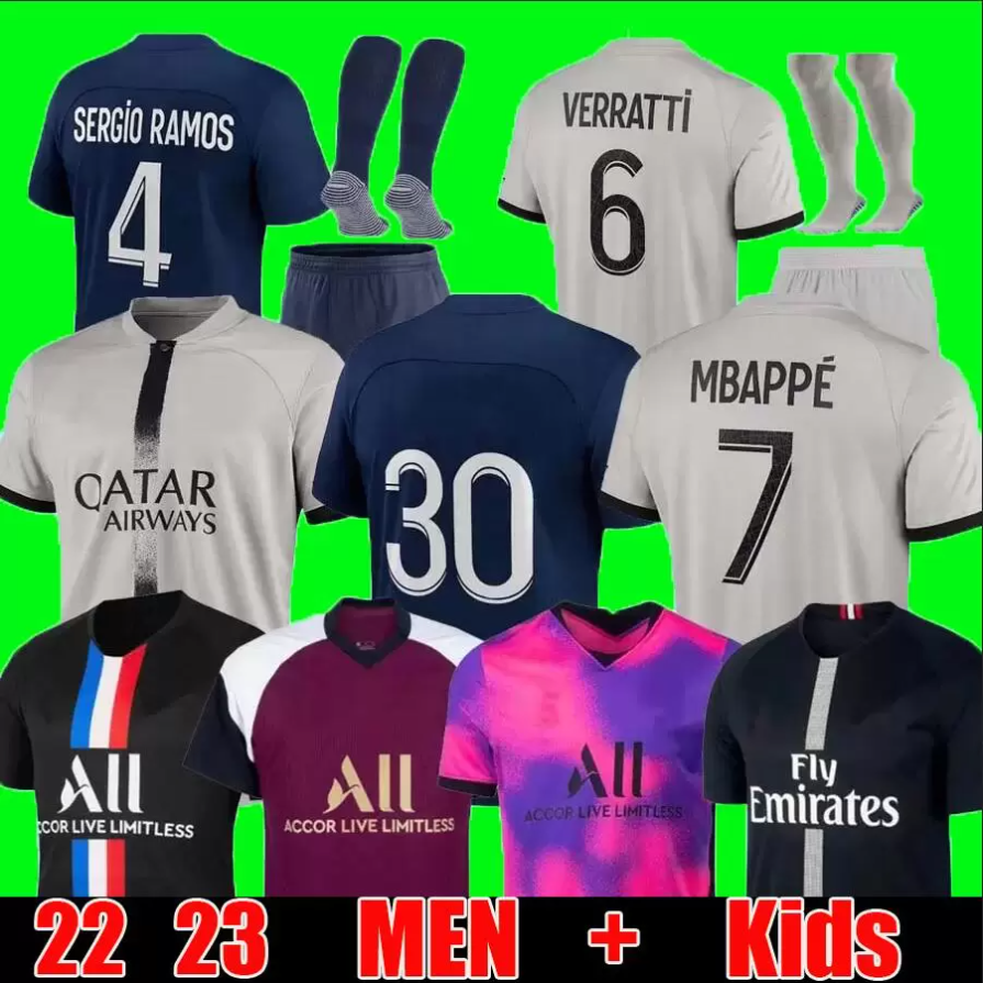 MBAPPE HAKIMI PLAYER #30 soccer jersey SERGIO RAMOS 22 23 Maillots de football 2022 2023 MARQUINHOS VERRATTI pSGS HAKIMI men kids kit shirt uniforms maillot foot third, 22 23 home aldult ligue 1
MBAPPE HAKIMI PLAYER #30 soccer jersey SERGIO RAMOS 22 23 Maillots de football 2022 2023 MARQUINHOS VERRATTI pSGS HAKIMI men kids kit shirt uniforms maillot foot third, 22 23 home aldult ligue 1