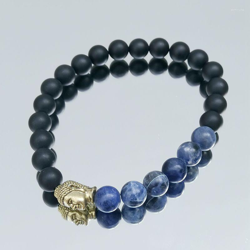 Strand Lii Ji Real Stone 8mm Sodalite Onyx Copper Budda Head Bracelet Protect For Women Men
Strand Lii Ji Real Stone 8mm Sodalite Onyx Copper Budda Head Bracelet Protect For Women Men