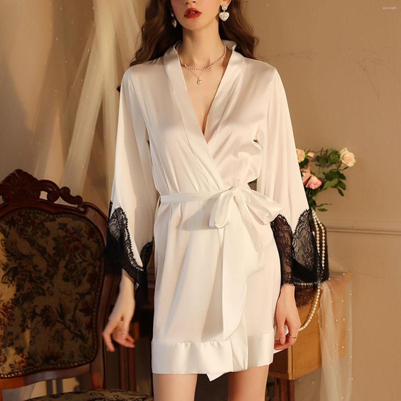 Women' Sleepwear Womens Fuzzy Robe With Pockets Long Women Fashion Lace Sexy Sleeve Ice Silk Medium Length Bathrobe Bridesmaid Nightgown, White
Women' Sleepwear Womens Fuzzy Robe With Pockets Long Women Fashion Lace Sexy Sleeve Ice Silk Medium Length Bathrobe Bridesmaid Nightgown, White