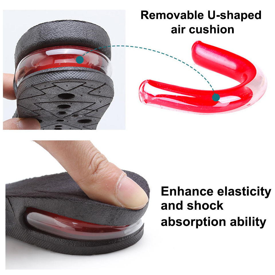 Shoe Parts Accessories VAIPCOW 3579cm Height Increase Insole Invisible Lift Adjustable Heel Lifting Inserts Pads Women Men drop 221125