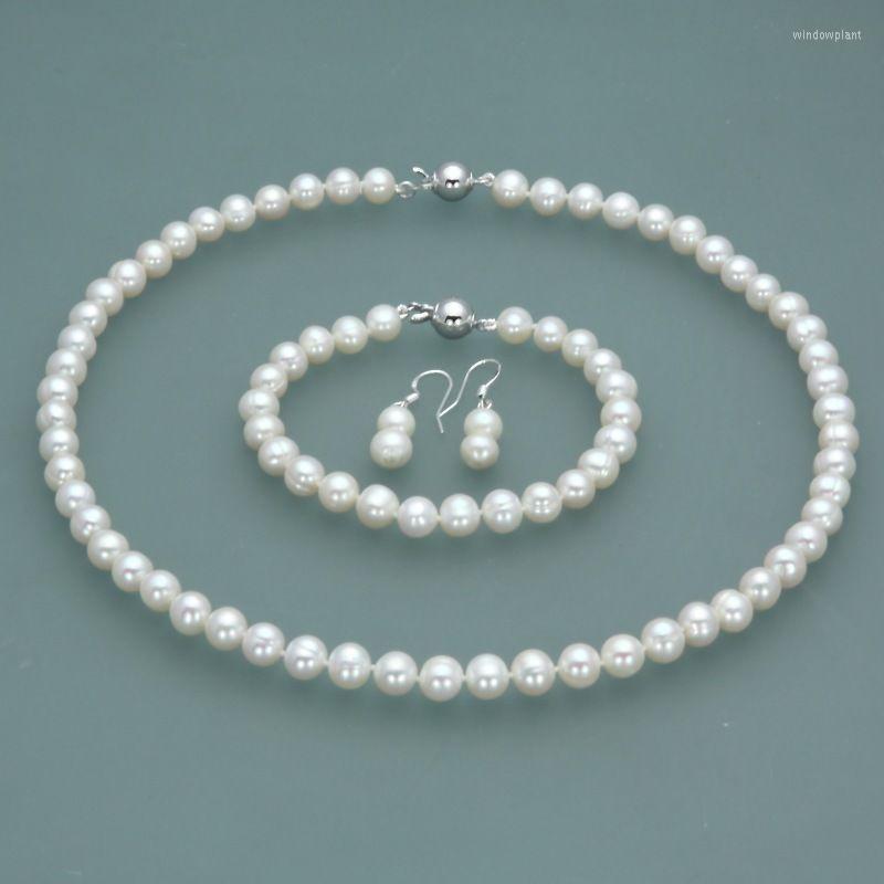 Necklace Earrings Set Miss Charm Jew.589 7-8mm Natural Freshwater Pearl Bracelet, Picture shown
Necklace Earrings Set Miss Charm Jew.589 7-8mm Natural Freshwater Pearl Bracelet, Picture shown